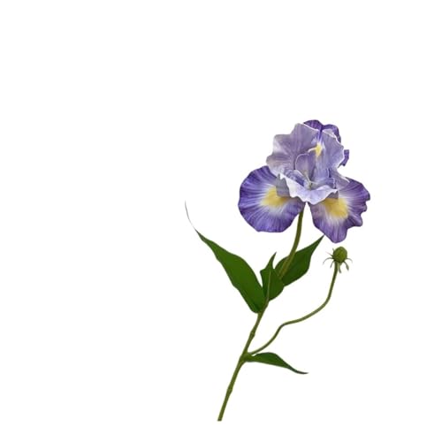 WENH 5 Stück große künstliche Schaumblumen Iris Hochzeitsdekor Blumenarrangement Home Raumdekoration Zubehör Party Blumenstrauß(Light Purple) von WENH