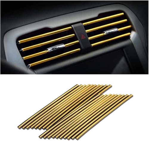 20 PCS Auto-Klimaanlagen-Lüftungs-dekorativer Streifen für Seat Ibiza FR 2023 2024 2025, wasserdichte Auto Klimaanlage DIY Dekoration Streifen,Yellow von WENINETIES