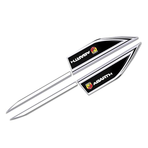 WENINETIES 2 Stück Auto Emblem Aufkleber für Abarth 595C 2016-, Auto Metall Emblem Aufkleber Auto Logo Aufkleber Abzeichen Buchstaben Aufkleber,Bla-ck WENINETIES 2 Stück Auto Emblem Aufkleber für Abarth 595C 2016-, Auto Metall Emblem Aufkleber Auto Logo Aufkleber Abzeichen Buchstaben Aufkleber,Bla-ck von WENINETIES