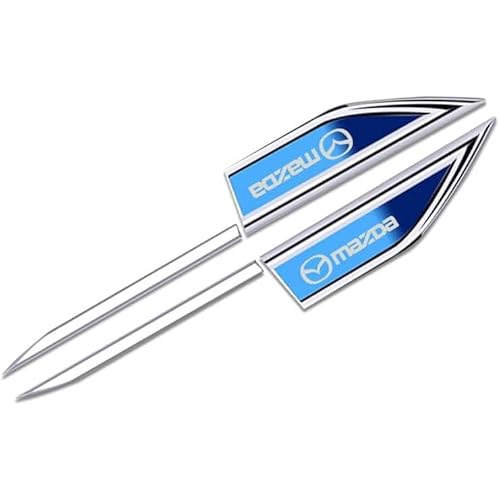 WENINETIES 2 Stück Auto Emblem Aufkleber für Mazda6 2003-2008 2009-2013 2014-2021, Auto Metall Emblem Aufkleber Auto Logo Aufkleber Abzeichen Buchstaben Aufkleber,Blue von WENINETIES