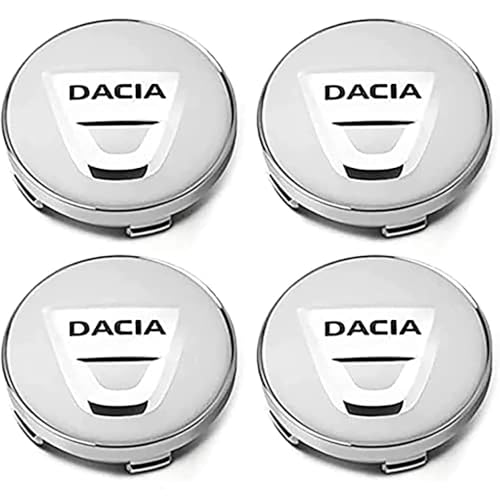 WENINETIES 4 Stück Auto Nabendeckel für Dacia Logan II 2012-2016 2016-2020, Radnabendeckel Felgenkappen Radnabenkappen Nabenkappen Radnabenabdeckung,O.D-56MM-Silver WENINETIES 4 Stück Auto Nabendeckel für Dacia Logan II 2012-2016 2016-2020, Radnabendeckel Felgenkappen Radnabenkappen Nabenkappen Radnabenabdeckung,O.D-56MM-Silver von WENINETIES