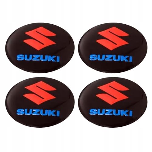 WENINETIES 4 Stück Nabenkappen Aufkleber für Suzuki Splash 2012-2014, 56mm Radkappenaufkleber Auto-Radkappen Aufkleber mit Logo Auto Nabe Mitte Abdeckung Dekorative Aufkleber,B von WENINETIES