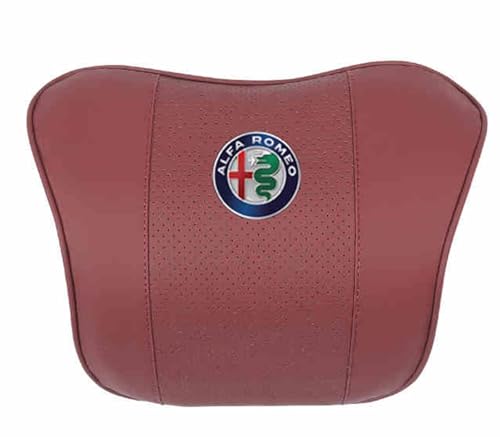 WENINETIES Auto Kopfstütze für Alfa Romeo Giulia Stelvio Giulietta 159 147 156 166 GT Tonale, Auto Memory Foam Nackenkissen Kopfkissen Bietet Verstellbaren Schultergurt,1*Headrest-D von WENINETIES