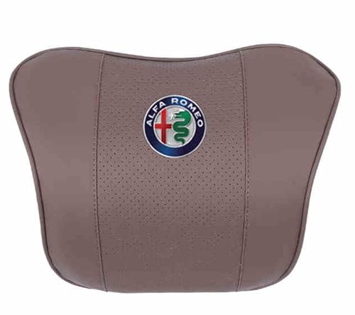WENINETIES Auto Kopfstütze für Alfa Romeo Stelvio 2017-2021 2022, Auto Memory Foam Nackenkissen Kopfkissen Bietet Verstellbaren Schultergurt,1*Headrest-E von WENINETIES