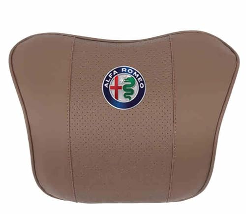 WENINETIES Auto Kopfstütze für Alfa Romeo Stelvio 2017-2021 2022, Auto Memory Foam Nackenkissen Kopfkissen Bietet Verstellbaren Schultergurt,1*Headrest-F von WENINETIES