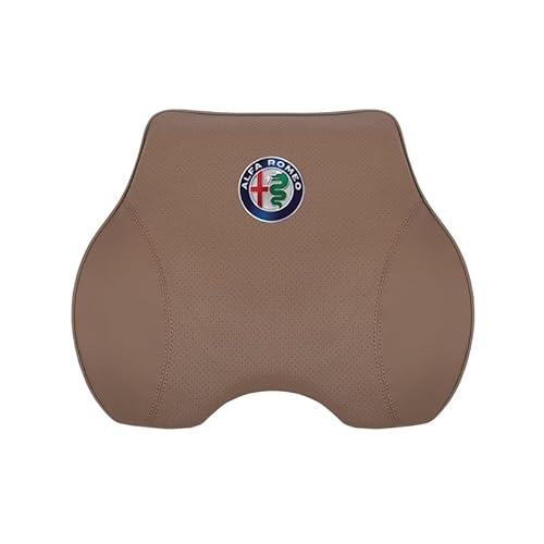 WENINETIES Auto Kopfstütze für Alfa Romeo Stelvio 2017-2021 2022, Auto Memory Foam Nackenkissen Kopfkissen Bietet Verstellbaren Schultergurt,1*Lumbar Pillow-C von WENINETIES