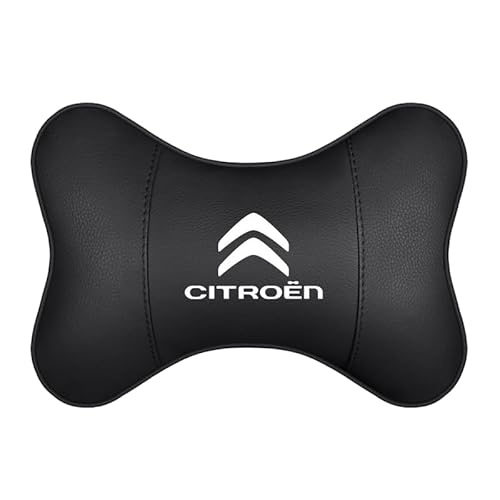 WENINETIES Auto Kopfstütze für Citroen C4 X 2022-, Auto Memory Foam Nackenkissen Kopfkissen Bietet Verstellbaren Schultergurt,Black von WENINETIES