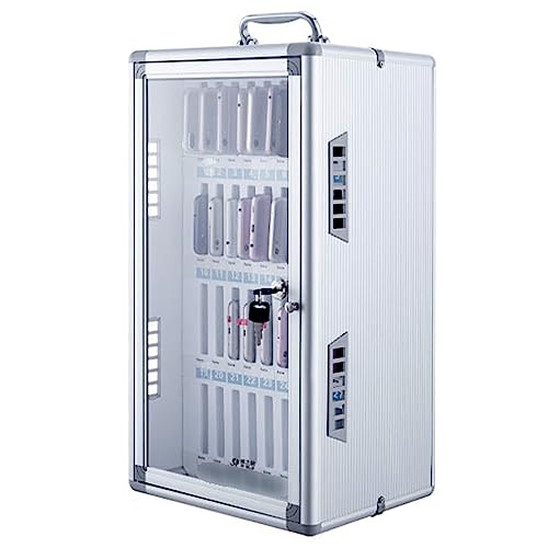 36-Slot-Verriegelbarer Handy-Organisator: Aluminium-Handy-Schrank für Mitarbeiterverwaltung, tragbare Lösung von WENJ