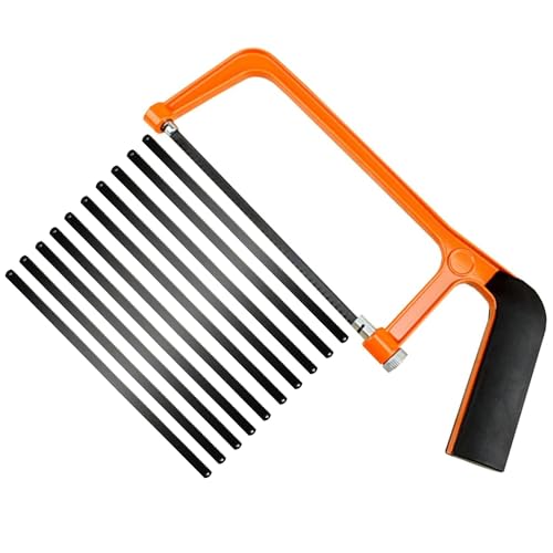 WENJION Bügelsäge, Mini Bügelsäge Set mit 10 Klingen, Professionelle Junior Bügelsäge für Metall, Kunststoff, Holzschneiden, Kleine Handsäge mit Verstellbarem Rahmen, Heavy Duty Compact Bügelsäge WENJION Bügelsäge, Mini Bügelsäge Set mit 10 Klingen, Professionelle Junior Bügelsäge für Metall, Kunststoff, Holzschneiden, Kleine Handsäge mit Verstellbarem Rahmen, Heavy Duty Compact Bügelsäge von WENJION