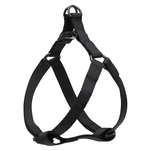 WENJION Sicherheitsgeschirr Hund M Verstellbares Geschirr Hund in Schwarz, Anti-Zug Brustgeschirr für Kleine bis Mittelgroße Hunde, Outdoor Hundegeschirr 2.0×51–73CM von WENJION