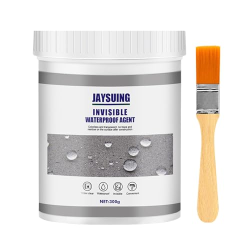 WENJION 300g Abdichtungsmasse Wasserdicht Transparentes Beschichtungsmittel mit Pinsel, Unsichtbarer Dichtstoff für Küche und Badezimmer, Wasserdichte Versiegelung für Wand, Fliesen und Fugen von WENJION