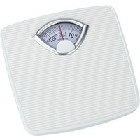 Personenwaage mechanisch, analoge Körperwaage bis 130 kg, Weiß, Metall weiß, Kunststoff weiß - weiß - Wenko von Wenko