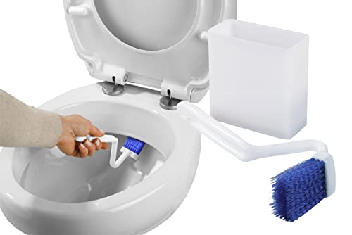 Maximex WC-Randreiniger mit Box, praktische abgewinkelte WC-Reinigungsbürste, Inklusive Wandaufbewahrungsbox, Maße (B x H x T): 4,5 x 23 x 9,2 cm von Maximex