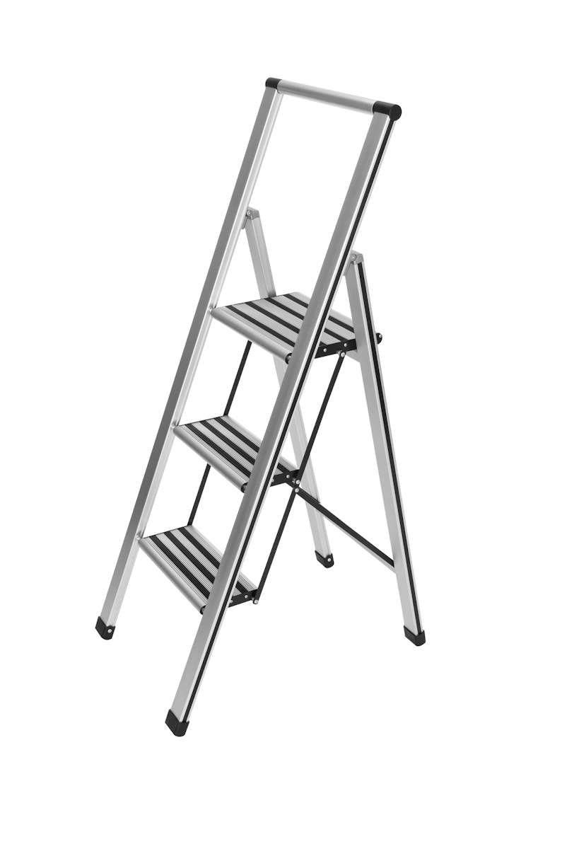 Wenko Alu-Design Klapptrittleiter 3-stufig von WENKO-WENSELAAR GmbH & Co. KG