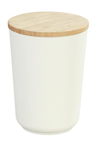 WENKO Aufbewahrungsdose Plaia 750 ml, cremefarbene Vorratsdose mit Deckel aus Bambus ausgestattet mit einem Silikonring, luftdichter Verschluss, spülmaschinengeeignete Dose, BPA-frei, Ø 10,5 x 14,5 cm WENKO Aufbewahrungsdose Plaia 750 ml, cremefarbene Vorratsdose mit Deckel aus Bambus ausgestattet mit einem Silikonring, luftdichter Verschluss, spülmaschinengeeignete Dose, BPA-frei, Ø 10,5 x 14,5 cm von WENKO