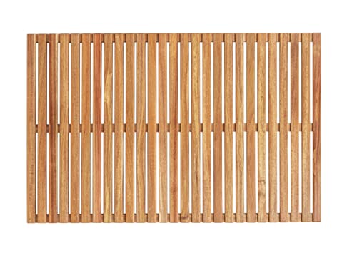 WENKO Baderost Indoor & Outdoor Acacia, Duschrost aus FSC zertifiziertem Akazienholz für den Innen- und Außenbereich, ideal für Dusche, Sauna und Pool, Unterseite rutschhemmend, (B x T): 55 x 85 cm von WENKO