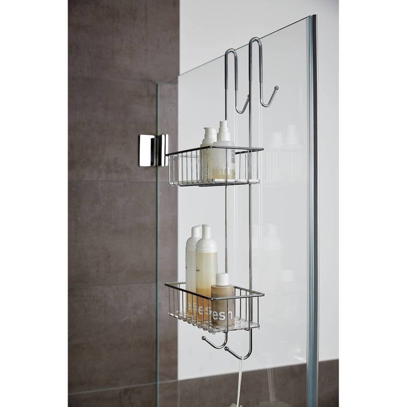 home24 Duschcaddy Edelstahl, rostfrei Silber 25 x 70 x 20cm von home24