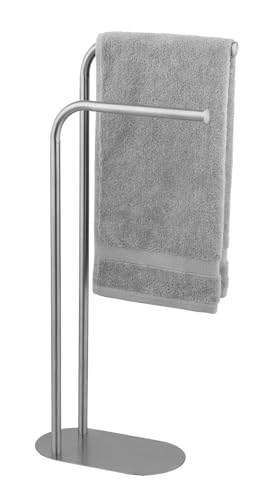 Handtuchständer Mod. Levante freistehender Edelstahl Handtuchhalter platzsparend satiniertes Metall 30 x 79 x 17 cm Badezimmer Accessoires Handtuchständer Mod. Levante freistehender Edelstahl Handtuchhalter platzsparend satiniertes Metall 30 x 79 x 17 cm Badezimmer Accessoires von WENKO