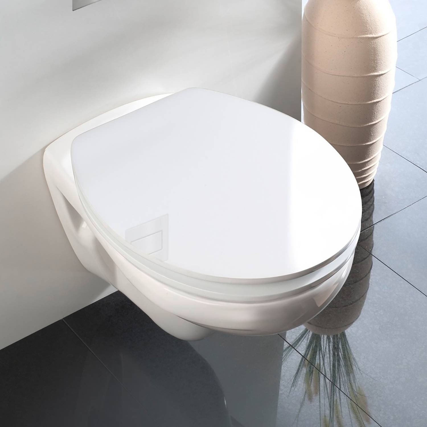 Premium WC-Sitz Hochglanz Acryl White von WENKO