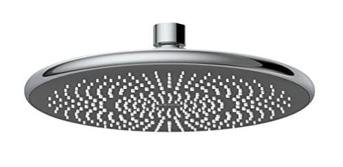 WENKO Wasserspar Regenduschkopf Watersaving, Kopfbrause mit Wasserspar-System, ABS, Rund, Ø 22,5 cm, Chrom von WENKO
