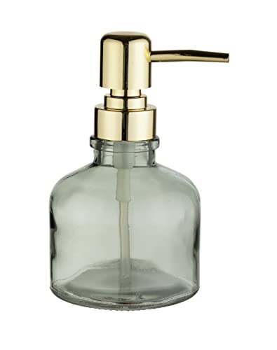 WENKO Seifenspender Atessa Mint, zierlicher Pumpspender aus Glas mit goldenem Pumpkopf, nachfüllbar mit bis zu 200 ml Flüssigseife, kleiner Seifendosierer ideal für das Waschbecken im Bad, Ø 8 x 14 cm WENKO Seifenspender Atessa Mint, zierlicher Pumpspender aus Glas mit goldenem Pumpkopf, nachfüllbar mit bis zu 200 ml Flüssigseife, kleiner Seifendosierer ideal für das Waschbecken im Bad, Ø 8 x 14 cm von WENKO