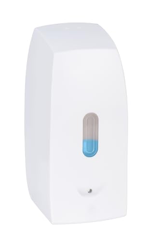 Seifenspender Mod. Tirano automatischer Infrarot Sensor klebend oder schraubbar 500 ml nachfüllbar Bad Dusche WC Kunststoff Weiß 10x20,5x9,5 cm von WENKO