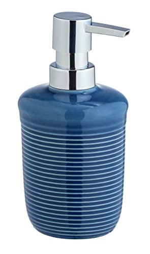 WENKO Seifenspender Sada, 320 ml, Spender für Flüssigseife, 0.32 l, 24905100, 8 x 8 x 17 cm, Blau von WENKO