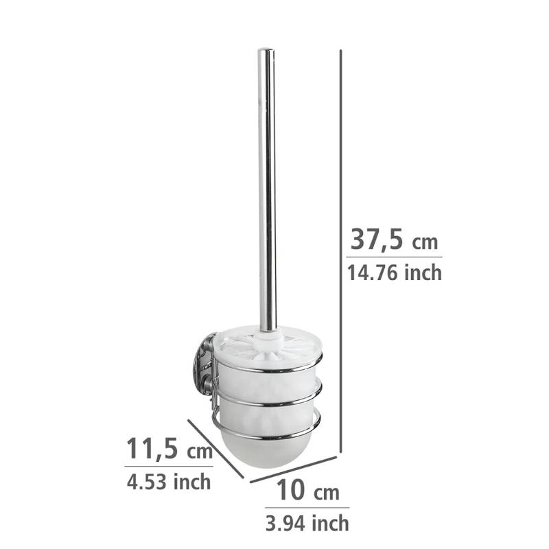 home24 Turbo-Loc WC-Garnitur Aingeni Stahl Behälter: Polypropylen Weiß 10 x 38 x 12cm von home24