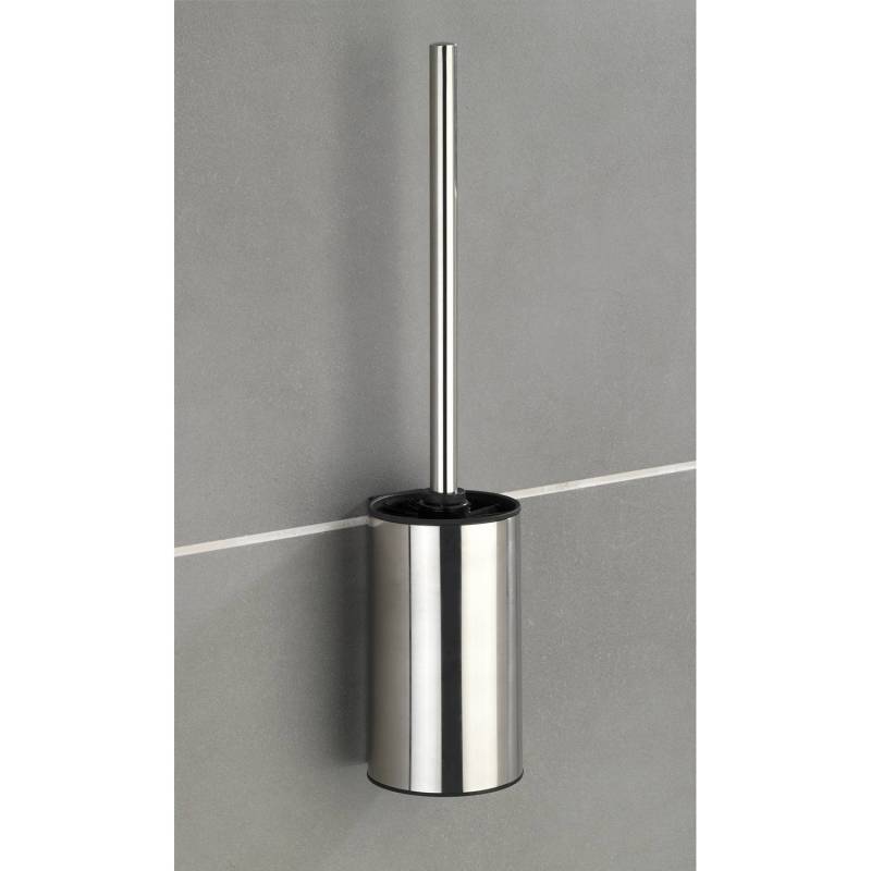 home24 WC-Garnitur Detroit Edelstahl rostfrei Silber 9 x 40 x 9cm von home24