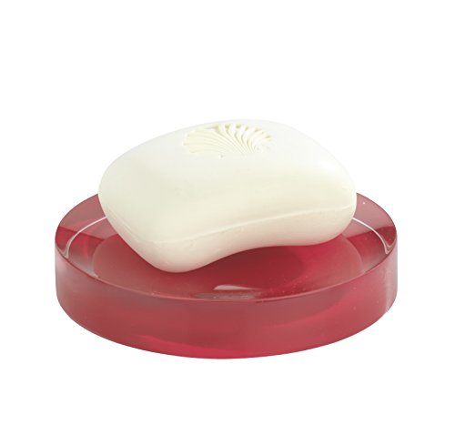 WENKO 18877100 Seifenablage Tropic Red, Kunststoff - Polyresin, 12,3 x 2,1 x 12,3 cm, rot von WENKO