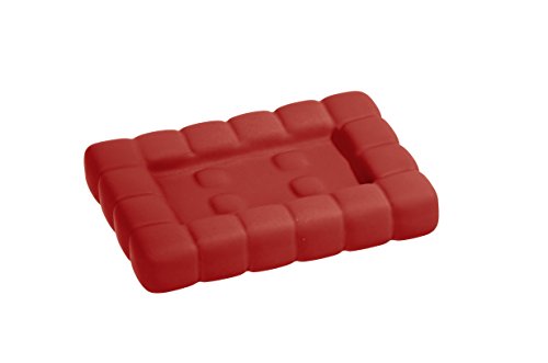 WENKO 20448100 Seifenablage Cube Red - Soft-Touch, Soft-Touch Keramik, 12.5 x 2.1 x 8.4 cm, Rot von WENKO