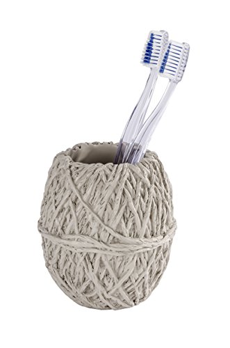 WENKO 21811100 Zahnputzbecher Wollknäuel Taupe - Zahnbürstenhalter für Zahnbürste und Zahnpasta, Polyresin, 10 x 11 x 10 cm, Taupe WENKO 21811100 Zahnputzbecher Wollknäuel Taupe - Zahnbürstenhalter für Zahnbürste und Zahnpasta, Polyresin, 10 x 11 x 10 cm, Taupe von WENKO