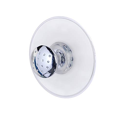 WENKO 22181100 Saughaken Knob ohne Bohren, Zinkdruckguss, 7 x 7 x 3,2 cm, Chrom von WENKO
