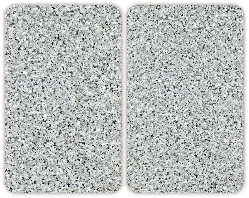 WENKO 2521120100 Herdabdeckplatten Universal Granit 2er Set für alle Herdarten, je 30 x 4.5 x 52 cm von WENKO