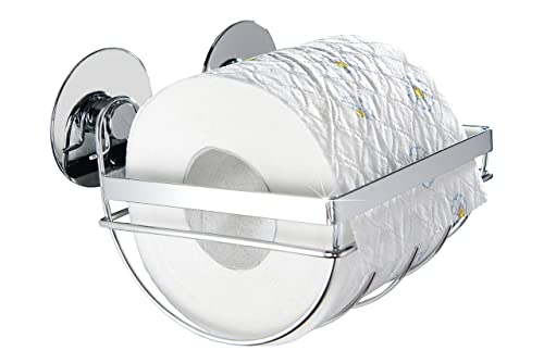 Maximex TurboFIX Edelstahl Toilettenpapierhalter - Befestigen ohne bohren, Edelstahl rostfrei, 15.5 x 11 x 13 cm, Silber von Maximex