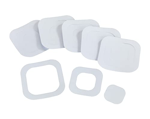 WENKO Anti-Rutsch-Sticker Eckig, 6 transparente Antirutsch-Aufkleber, rutschfeste Pads verhindern Ausrutschen in Badewanne & Dusche, selbstklebend, hochwertiger, strukturierter Kunststoff, je 10x10 cm von WENKO