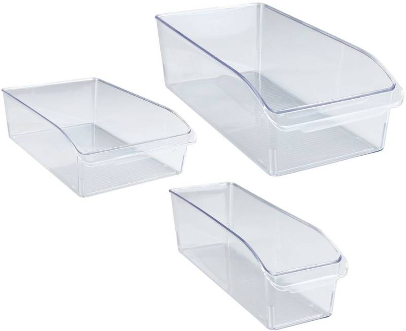 WENKO Aufbewahrungssystem Kühlschrank-Organizer-Set, Kunststoff, (Set, 3-tlg), Boxen für Vorräte & Lebensmittel, für Kühlschrank & Vorratsschrank von WENKO