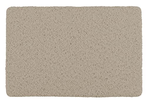 WENKO Badematte Loop Indoor & Outdoor Taupe, 40 x 60 cm - Badvorleger für Dusche, Bad, Pool, Sauna mit rutschhemmender Struktur, Kunststoff, 40 x 60 cm, Taupe von WENKO