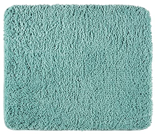 WENKO Badteppich Belize Turquoise, 55 x 65 cm - Badematte, sicher, flauschig, fusselfrei, Polyester, 55 x 65 cm, Türkis WENKO Badteppich Belize Turquoise, 55 x 65 cm - Badematte, sicher, flauschig, fusselfrei, Polyester, 55 x 65 cm, Türkis von WENKO