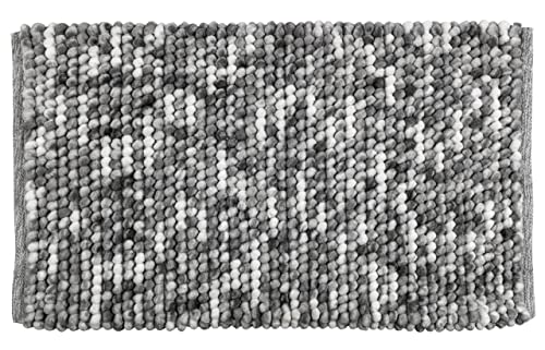 WENKO Badteppich Mod. Urdu Grau, Badematte im Melange-Effekt, schwere Qualität, absolut fusselfrei, hohe Feuchtigkeitsaufnahme, schnelltrocknend, waschbar, rutschhemmend, 60 x 90 cm WENKO Badteppich Mod. Urdu Grau, Badematte im Melange-Effekt, schwere Qualität, absolut fusselfrei, hohe Feuchtigkeitsaufnahme, schnelltrocknend, waschbar, rutschhemmend, 60 x 90 cm von WENKO