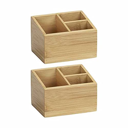 WENKO Bambus Organizer Terra 3 Fächer 2er Set 2er Set, Aufbewahrungsbox, Badkorb Braun WENKO Bambus Organizer Terra 3 Fächer 2er Set 2er Set, Aufbewahrungsbox, Badkorb Braun von WENKO