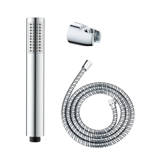 WENKO Basic Line Duschkopf-Set 3tlg., Stab Handbrause mit Regenstrahl-Funktion, 150 cm Schlauch, 3,3 x 22 x 3,3 cm, Chrom WENKO Basic Line Duschkopf-Set 3tlg., Stab Handbrause mit Regenstrahl-Funktion, 150 cm Schlauch, 3,3 x 22 x 3,3 cm, Chrom von WENKO
