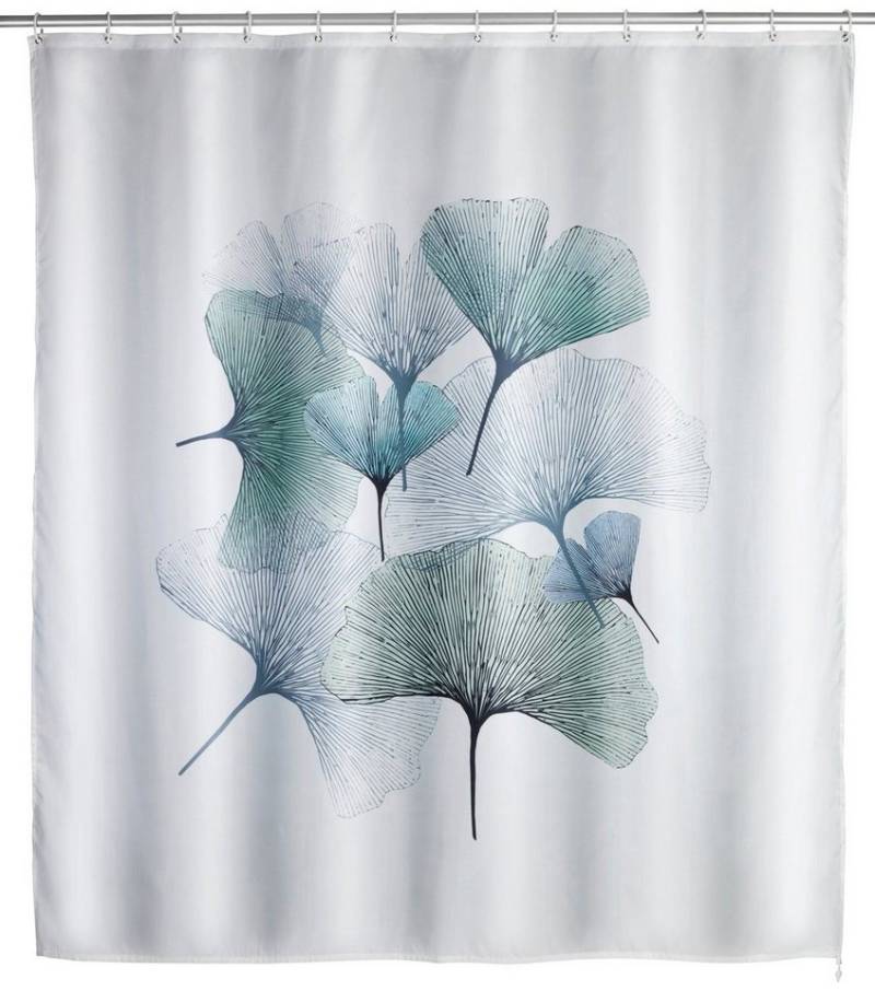WENKO Duschvorhang Ginko Breite 180 cm, Höhe 200 cm, Textil (Polyester) von WENKO