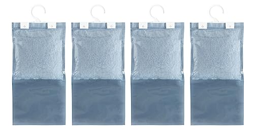 WENKO Entfeuchter zum Aufhängen, 4er Set mit erfrischendem Lavendel-Duft ideal für Schränke, schützt Kleidung und Textilien vor Feuchtigkeit, Wasser wird sicher eingeschlossen, 4 x 250 g Granulat von WENKO