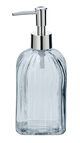 WENKO Flüssigseifenspender Vetro Transparent, nachfüllbarer Seifenspender aus echtem Glas für ca. 520 ml Flüssigseife, eckiger Spender in trendiger Retro-Optik, ideal auch als kleine Vase, 7,5 x 19 x 7,5 cm WENKO Flüssigseifenspender Vetro Transparent, nachfüllbarer Seifenspender aus echtem Glas für ca. 520 ml Flüssigseife, eckiger Spender in trendiger Retro-Optik, ideal auch als kleine Vase, 7,5 x 19 x 7,5 cm von WENKO