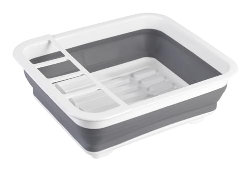 Geschirrabtropfer Gaia faltbar Grau/Weiß Geschirrabtropfer Gaia faltbar Grau/Weiß von WENKO