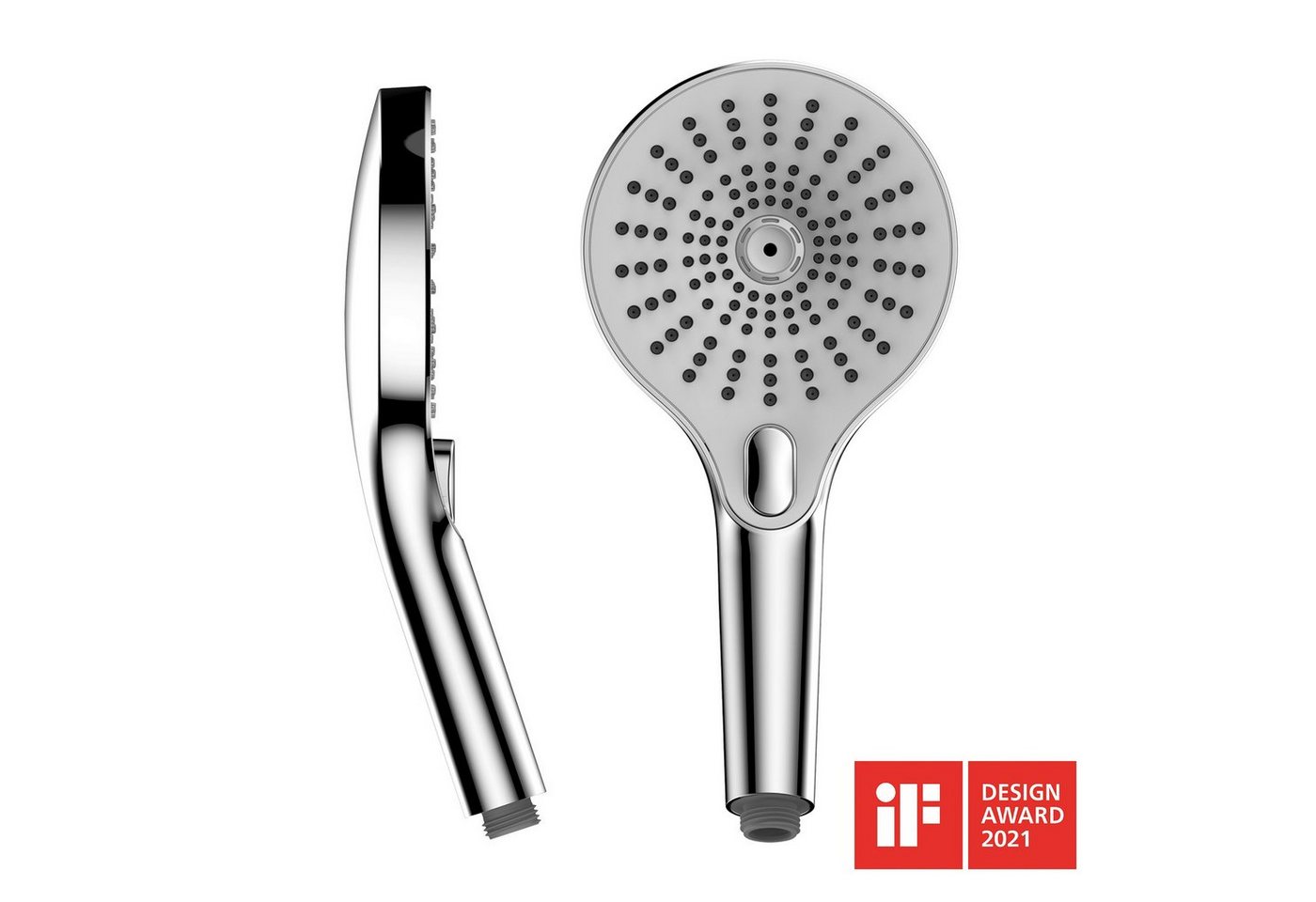 WENKO Handbrause Ultimate Shower, (1-tlg), Chrom/Weiß, Ø 13 cm von WENKO