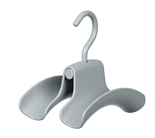 WENKO Handtaschen Halter Herkules, 3er Set Taschen-Haken zur Befestigung an der Kleiderstange oder als Erweiterung zum Teleskop-System Herkules, 29 x 12,5 x 15 cm, Grau von WENKO
