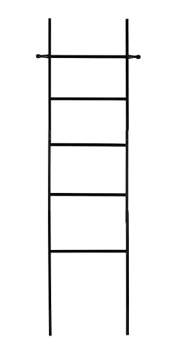 WENKO Handtuchleiter Loft, schöne Leiter als Handtuchhalter oder Kleiderständer nutzbar, aus echtem Bambus, 57 x 4 x 170 cm, schwarz von WENKO
