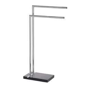 home24 Handtuchständer Noble Polyresin Schwarz 82 x 46 x 20cm von home24